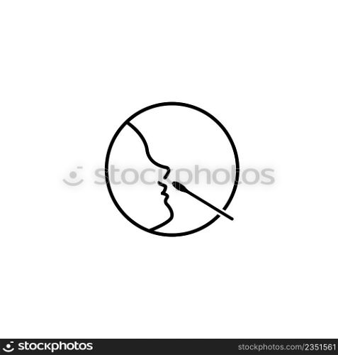 Nasal Swab test icon vector illustration logo design