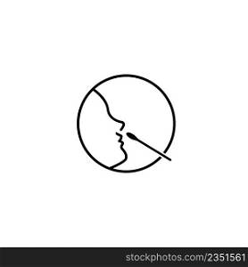 Nasal Swab test icon vector illustration logo design