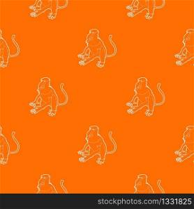 Nasalis monkey pattern vector orange for any web design best. Nasalis monkey pattern vector orange