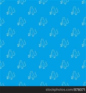 Nasalis monkey pattern vector seamless blue repeat for any use. Nasalis monkey pattern vector seamless blue