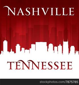 Nashville Tennessee city skyline silhouette. Vector illustration