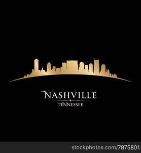 Nashville Tennessee city skyline silhouette. Vector illustration