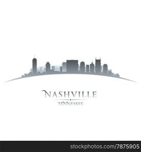 Nashville Tennessee city skyline silhouette. Vector illustration
