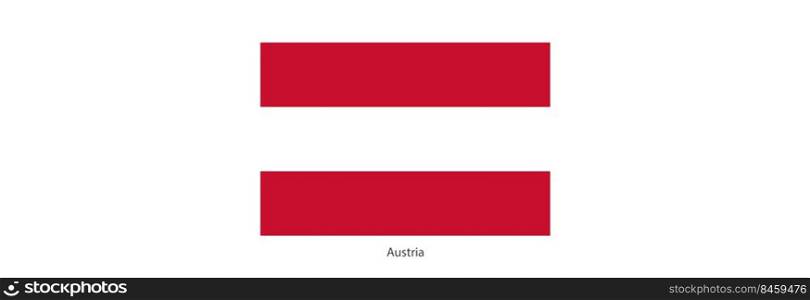 National bright flag of Austria. Vector banner.