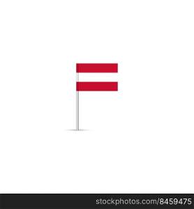 National bright mini-flag of Austria on a pole. Vector banner.