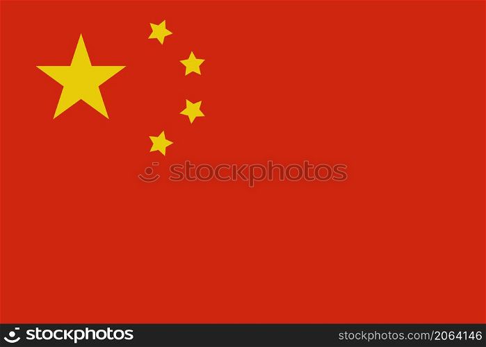 National China flag. Vector illustration