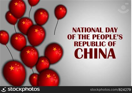 National china people day concept background. Realistic illustration of national china people day vector concept background for web design. National china people day concept background, realistic style