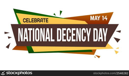 National decency day banner design on white background, vector illustration