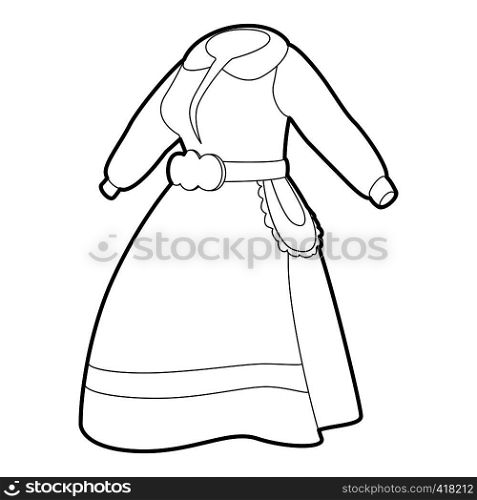 National dress icon. Outline illustration of national dress vector icon for web. National dress icon , outline style