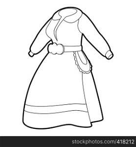 National dress icon. Outline illustration of national dress vector icon for web. National dress icon , outline style