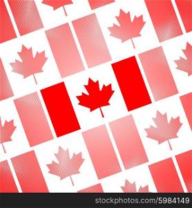 National Flag of Canada Day. Abstract dotted poster, vector illustration.