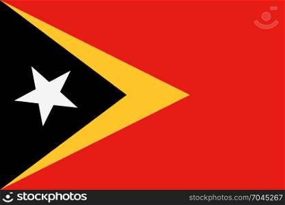 National flag of East Timor. National flag of East Timor. Vector illustration, template