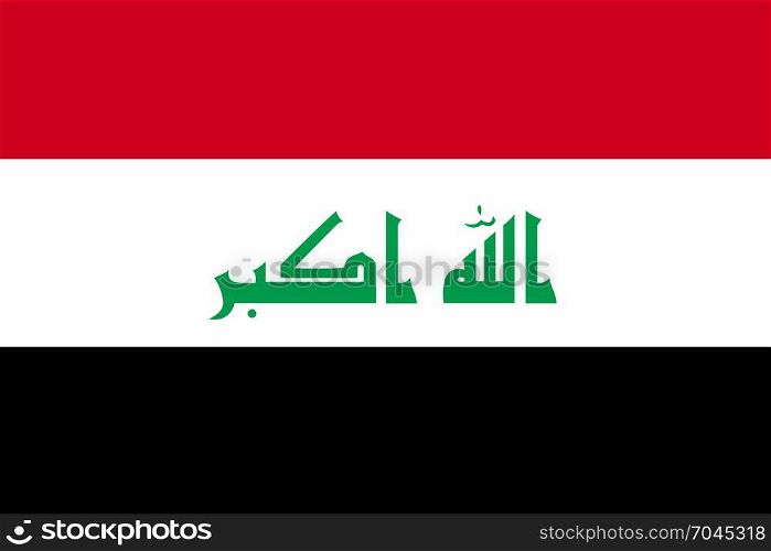 National flag of Iraq. National flag of Iraq. Vector illustration, template