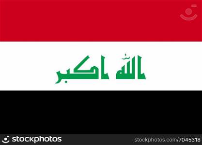 National flag of Iraq. National flag of Iraq. Vector illustration, template