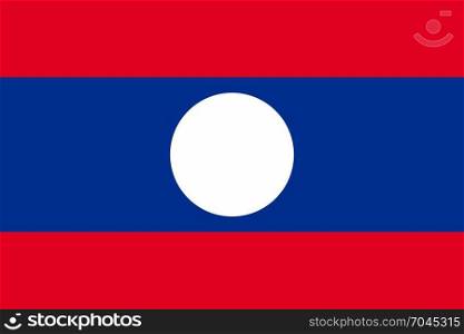 National flag of Laos. National flag of Laos. Vector illustration, template