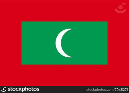 National flag of Maldives. National flag of Maldives. Vector illustration, template