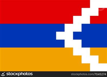 National flag of Nagorno Karabakh. National flag of Nagorno Karabakh. Vector illustration, template