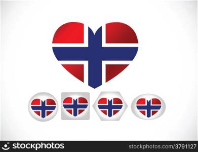 National flag of Norway idea design