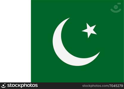 National flag of Pakistan. National flag of Pakistan. Vector illustration, template