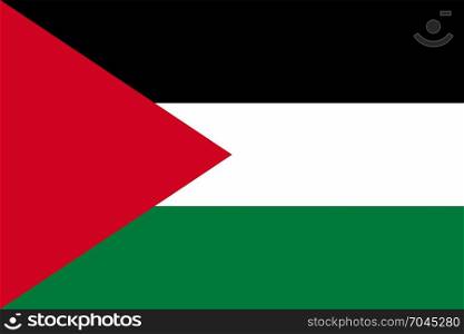 National flag of Palestine. National flag of Palestine. Vector illustration, template