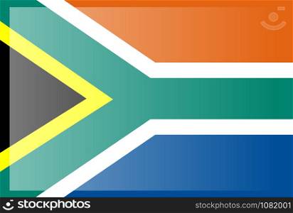 National flag of South Africa in official colors and proportions Icons.