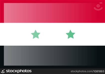 National flag of Syria with correct proportions and color scheme