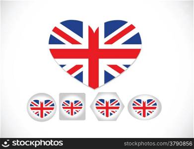 National flag of UK , the United Kingdom of Great Britain and Northern Ireland idea design