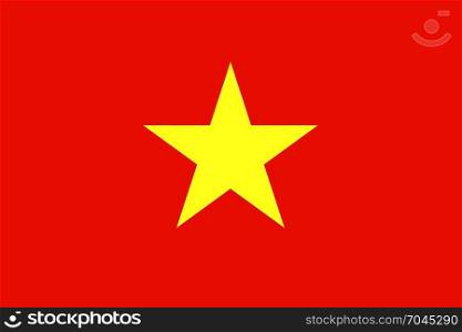 National flag of Vietnam. National flag of Vietnam. Vector illustration, template