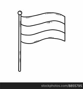 National flag. Tricolour. Vector doodle illustration. Sketch.