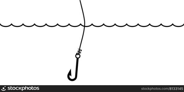 National go fishing day june 18 holiday concept. Cartoon fishi hook banner. I love fishing or happy family fishing day.