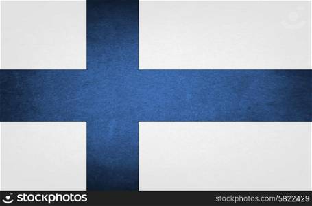 National Grunge Flag Of Finland