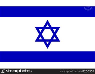 National symbol illustration Flag of Israel, vector. Flag of Israel, vector illustration.