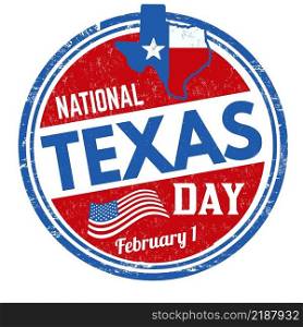 National Texas day grunge rubber st&on white background, vector illustration 