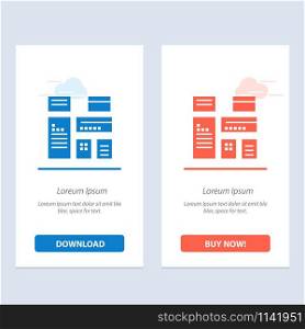 Native, Advertising, Native Advertising, Marketing Blue and Red Download and Buy Now web Widget Card Template