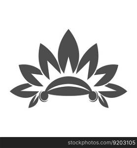 Native American icon logo design illustration