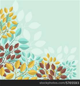 Natural abstract background with branches of leaves.