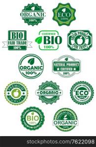 Natural and bio labels for retail or sale design