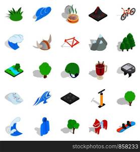 Natural beauty icons set. Isometric set of 25 natural beauty vector icons for web isolated on white background. Natural beauty icons set, isometric style