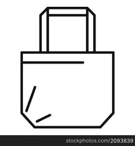 Natural eco bag icon outline vector. Fabric handbag. Ecology bag. Natural eco bag icon outline vector. Fabric handbag