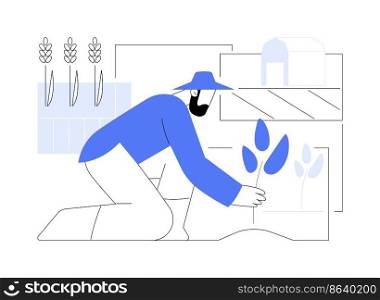 Natural farming abstract concept vector illustration. Ecological farming approach, fertility, organic and sustainable agriculture, local natural biodiversity, agro-industry abstract metaphor.. Natural farming abstract concept vector illustration.