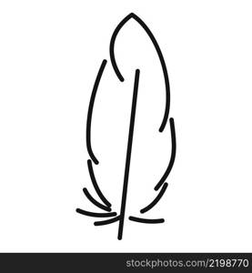 Natural feather icon outline vector. Pen bird. Ink art. Natural feather icon outline vector. Pen bird