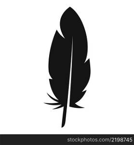 Natural feather icon simple vector. Pen bird. Ink art. Natural feather icon simple vector. Pen bird