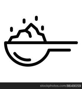 Natural food powder icon outline vector. Vegan sugar. Control meatless. Natural food powder icon outline vector. Vegan sugar