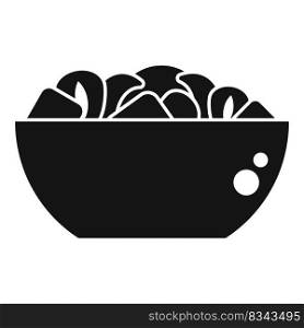 Natural fruit salad icon simple vector. Fresh food. Mix menu. Natural fruit salad icon simple vector. Fresh food