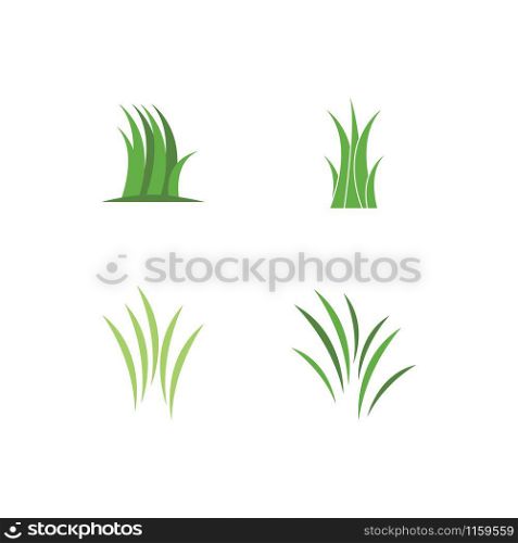 Natural Grass ilustration logo vector design