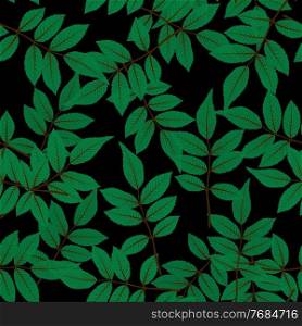 Natural Leaves Seamless Pattern Background. Vector Illustration EPS10. Natural Leaves Seamless Pattern Background. Vector Illustration