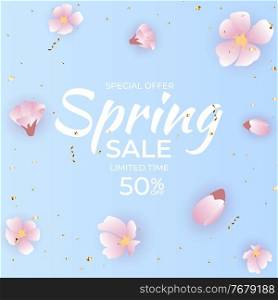 Natural Light Flower Spring Sale Background. Vector Illustration. EPS10. Natural Light Flower Spring Sale Background. Vector Illustration.