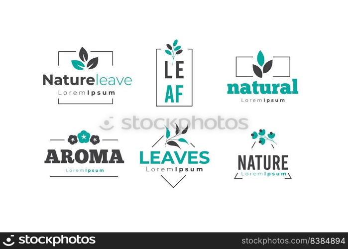 Natural logo collection in minimal style