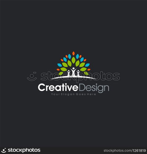 Natural Logo People Design Vector, Emblem, Design Concept, Creative Symbol design vector element for identity, logotype or icon