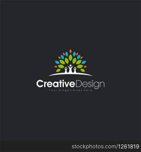 Natural Logo People Design Vector, Emblem, Design Concept, Creative Symbol design vector element for identity, logotype or icon